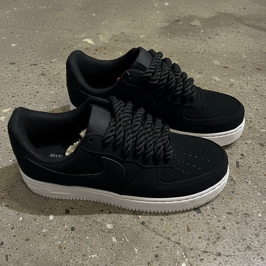 Air Force One - Black white - Rope Laces Sap Acces