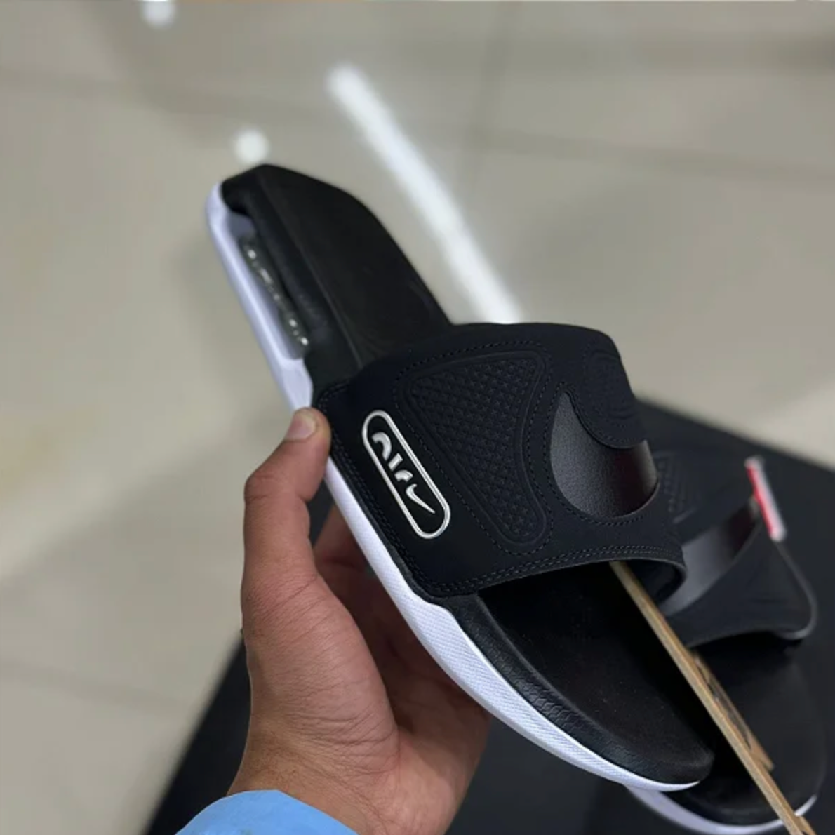 Sandale Nike Air Max Cirro - Black &  White Sap Acces