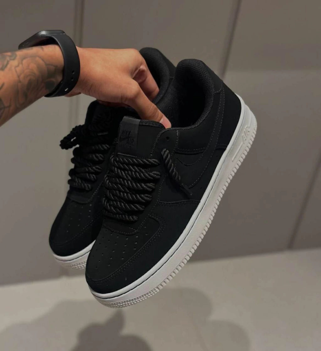 Air Force One - Black white - Rope Laces Sap Acces