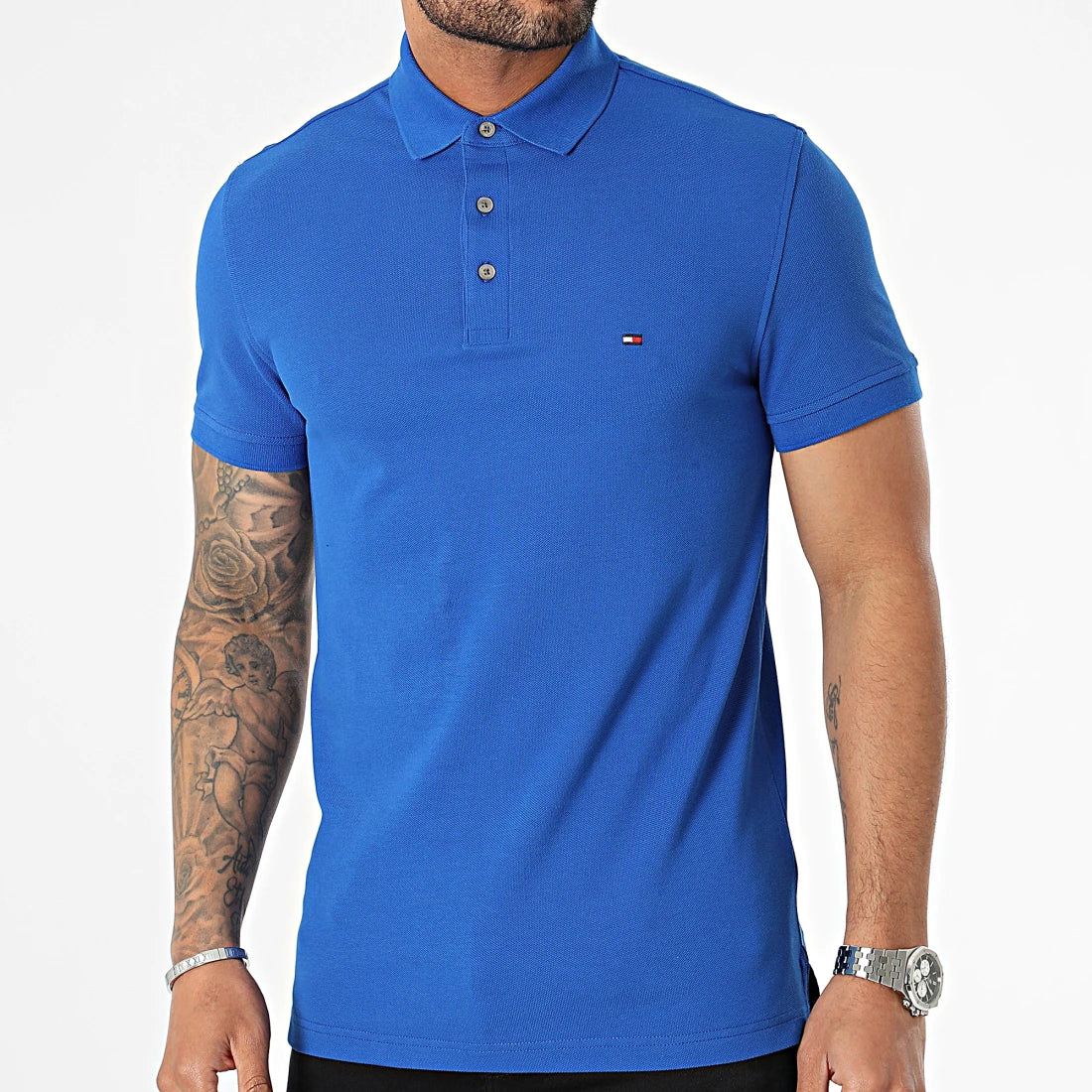 Tommy Hilfilger- Polo Slim Bleu Roi Sap Acces