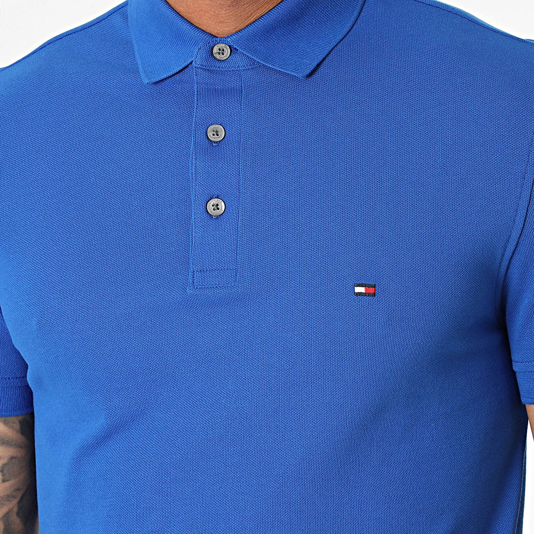 Tommy Hilfilger- Polo Slim Bleu Roi Sap Acces