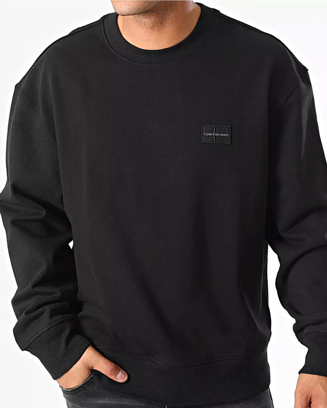 Calvin Klein - Sweat Crewneck Noir Sap Acces