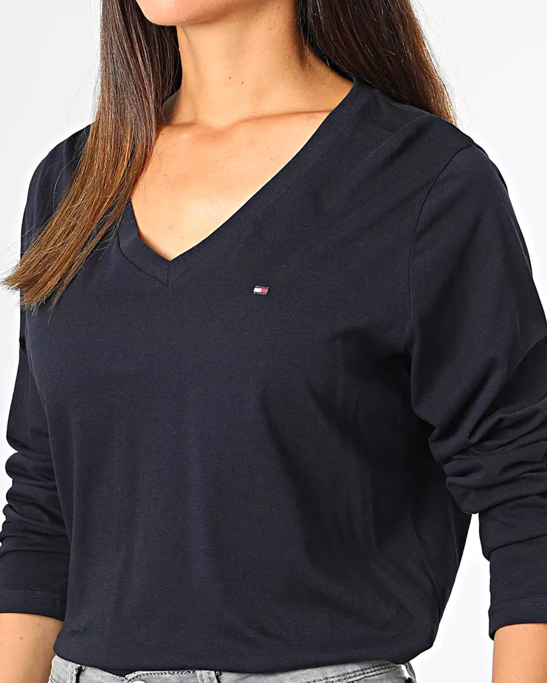 Tommy Hilfiger - T Shirt noir manches longues Sap Acces